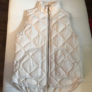 J Crew Quilted Puffer Vest XS Bleached Sand color